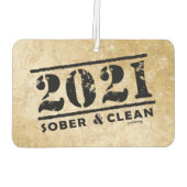 2021 Sober & Clean Drug & Alcool Addiction Free カーエアーフレッシュナー (裏面)