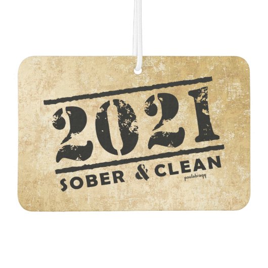 2021 Sober & Clean Drug & Alcool Addiction Free カーエアーフレッシュナー (正面)