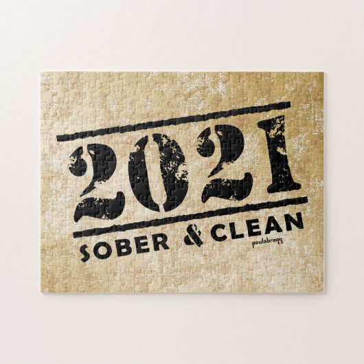 2021 Sober & Clean Drug & Alcool Addiction Free ジグソーパズル (横)