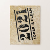 2021 Sober & Clean Drug & Alcool Addiction Free ジグソーパズル (縦)