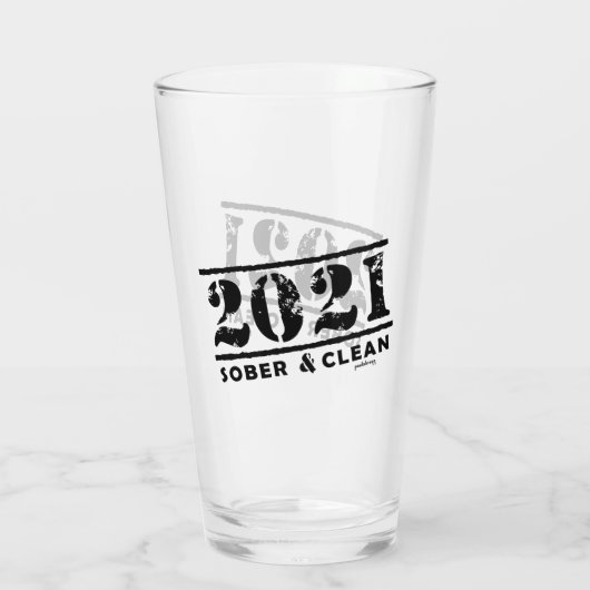 2021 Sober & Clean Recovery Sobrity勇気付けられる タンブラーグラス (裏面)