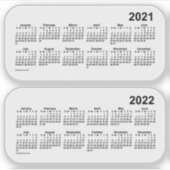 2021 Transparent 2022カレンダーby Janz シール (正面)