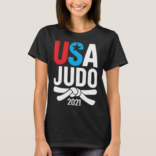 2021 USA Judo Player Apparel American  for US Judo Tシャツ (正面)