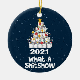 2021 What A Shitshow、トイレ紙ツリー セラミックオーナメント