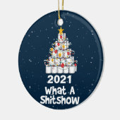 2021 What A Shitshow、トイレ紙ツリー セラミックオーナメント (左)