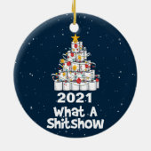 2021 What A Shitshow、トイレ紙ツリー セラミックオーナメント (裏面)