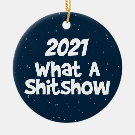 2021 What A Shitshow、トイレ紙ツリー セラミックオーナメント (正面)