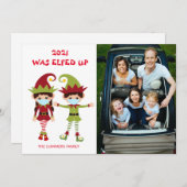 2021 What Elfed Up Photo Christmas Covid シーズンカード (正面/裏面)