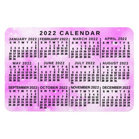 22年カレンダーピンク色の星 マグネット Zazzle Co Jp