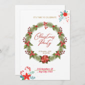 2022おもしろい年の新年のパーティー。 招待状 (正面/裏面)