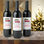 2022おもしろい年は緑の名前の休日を終えるほぼ終わりだ ワインラベル