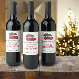 2022おもしろい年は緑の名前の休日を終えるほぼ終わりだ ワインラベル