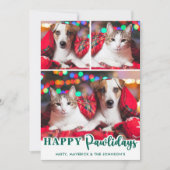 2022おもしろい年ラフ年ペットドッグ写真クリスマスホリド シーズンカード (正面)