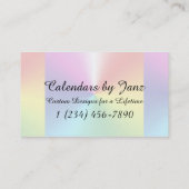 2022きらめくカレンダーby Janz Business Card 名刺 (裏面)