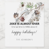 2022はおもしろいほぼ名残りの休日 ワインラベル (シングルラベル)