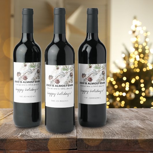 2022はおもしろいほぼ名残りの休日 ワインラベル