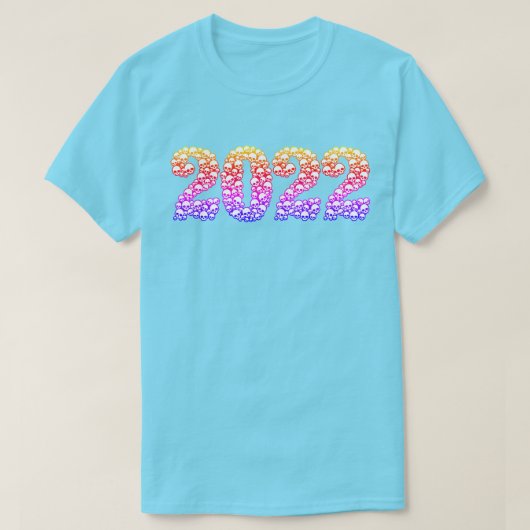 2022インカラフルスカルTシャツ Tシャツ (デザイン正面)