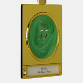 2022エメラルド結婚55周年記念 ゴールドプレートバナーオーナメント (右)