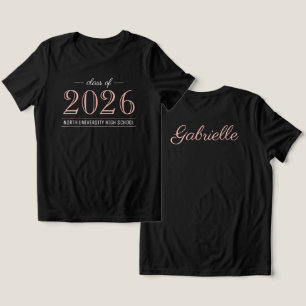 2022エレガントバラ金ゴールドブラックカスタム卒業 トライブレンドＴシャツ