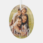 2022カスタムモダンScriptファミリ写真名 ガラスオーナメント (正面左)