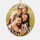 2022カスタムモダンScriptファミリ写真名 セラミックオーナメント (左)