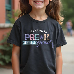 2022カラフル年のパーソナライズされたおもしろいGrad Pre-Kクラス トライブレンドTシャツ
