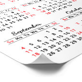 2022カレンダファミリーフォト名前をカスタムする ポスター (角)