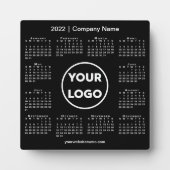 2022カレンダー会社ロゴブラックビジネス フォトプラーク (正面)