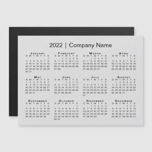 2022カレンダー会社名グレーマグネット