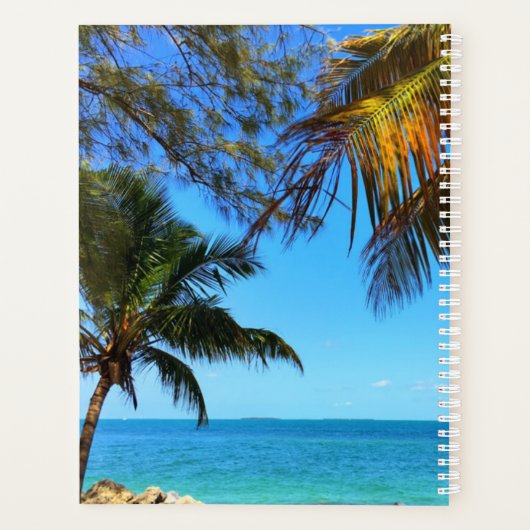 2022カレンダー熱帯ビーチまたは写真文字 プランナー手帳 (裏面)