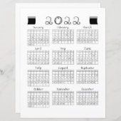 2022カレンダー生地フォントボルト織物 (正面/裏面)