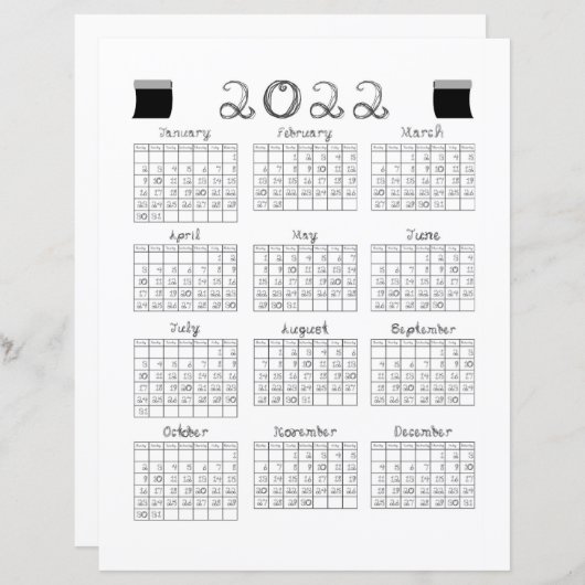 2022カレンダー生地フォントボルト織物 (正面/裏面)