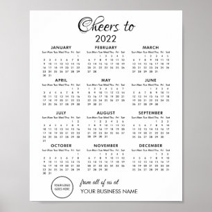 2022カレンダー ビジネス ロゴ 祝賀 ポスター