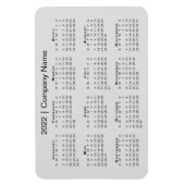 2022カレンダー（会社名グレー） マグネット (縦)