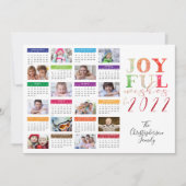 2022カレンダー 喜びに満ちた願い フォトコラージュ シーズンカード (正面)