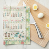 2022カレンダー(新しいバージョンの説明を参照) キッチンタオル (四つ折り)