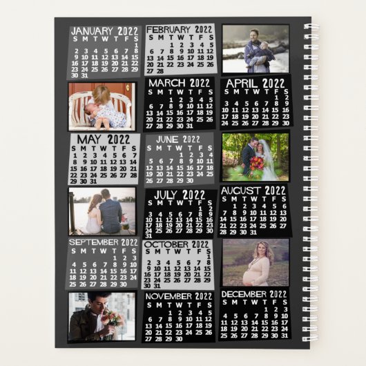 2022カレンダー(新しいバージョンの説明を参照) プランナー手帳 (裏面)