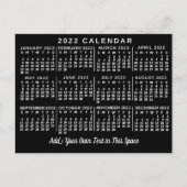 2022カレンダー（新しいバージョンの説明を参照） ポストカード (正面)