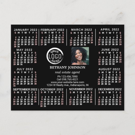 2022カレンダー(新しいバージョンの説明を参照) ポストカード (正面)