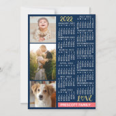 2022カレンダー(新しいバージョンの説明を参照) マグネット招待状 (正面)