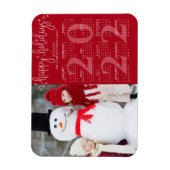 2022カレンモダンダフォトスクリプトHAPPY HOLIDAYS マグネット (縦)