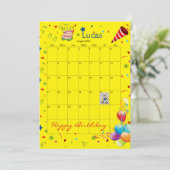 2022カレン威厳があるダーハッピーバースデー招待状 招待状 (スタンド正面)