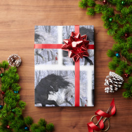 2022クリスマスウマ ラッピングペーパー