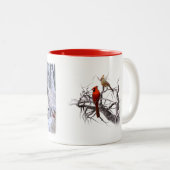2022クリスマスウマ&深紅色 ツートーンマグカップ (正面右)