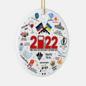 2022クリスマスオーナメント、我々は触れることができなかった年 セラミックオーナメント (右)