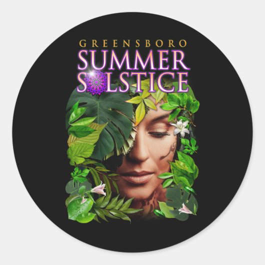 2022グリーンズボロ夏至フェスティバル土産 ラウンドシール (正面)