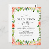 2022コーラルピーチフローラ緑化卒業インヴィータ ポストカード (正面/裏面)