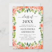 2022コーラルピーチフローラ緑化卒業インヴィータ 招待状 (正面)