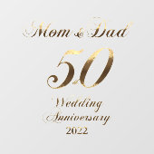 2022ゴールデン結婚50周年記念パーティー保護者 ウィンドウサイン (シート)