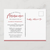 2022スクリプトモダンバラピンクアーチ4フォトグラード 案内ポストカード (裏面)